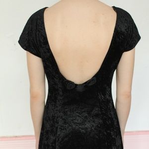 80s All That Jazz Crushed Velvet Dress